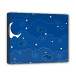 Sky Night Moon Clouds Crescent Canvas 10  x 8  (Stretched)