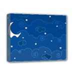 Sky Night Moon Clouds Crescent Deluxe Canvas 14  x 11  (Stretched)