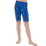 Sky Night Moon Clouds Crescent Kids  Mid Length Swim Shorts