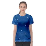 Sky Night Moon Clouds Crescent Women s Sport Mesh T-Shirt