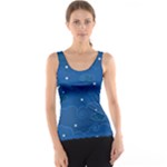 Sky Night Moon Clouds Crescent Women s Basic Tank Top