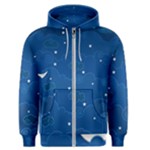 Sky Night Moon Clouds Crescent Men s Zipper Hoodie