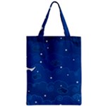 Sky Night Moon Clouds Crescent Zipper Classic Tote Bag