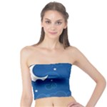 Sky Night Moon Clouds Crescent Tube Top