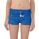 Sky Night Moon Clouds Crescent Boyleg Bikini Bottoms