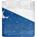 Sky Night Moon Clouds Crescent Duvet Cover (King Size)