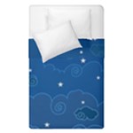 Sky Night Moon Clouds Crescent Duvet Cover Double Side (Single Size)