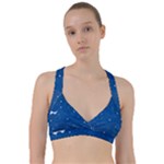 Sky Night Moon Clouds Crescent Sweetheart Sports Bra