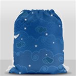 Sky Night Moon Clouds Crescent Drawstring Bag (Small)