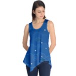 Sky Night Moon Clouds Crescent Sleeveless Tunic