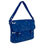 Sky Night Moon Clouds Crescent Buckle Messenger Bag