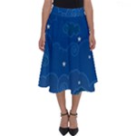 Sky Night Moon Clouds Crescent Perfect Length Midi Skirt