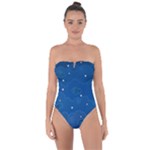 Sky Night Moon Clouds Crescent Tie Back One Piece Swimsuit
