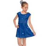 Sky Night Moon Clouds Crescent Kids  Cap Sleeve Dress