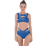 Sky Night Moon Clouds Crescent Bandaged Up Bikini Set 