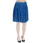 Sky Night Moon Clouds Crescent Pleated Skirt
