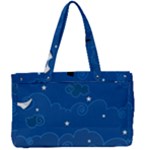 Sky Night Moon Clouds Crescent Canvas Work Bag
