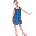 Sky Night Moon Clouds Crescent Kids  Sleeveless Dress