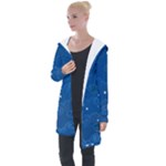 Sky Night Moon Clouds Crescent Longline Hooded Cardigan