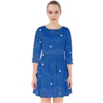Sky Night Moon Clouds Crescent Smock Dress