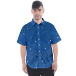 Sky Night Moon Clouds Crescent Men s Short Sleeve Shirt