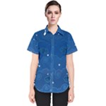 Sky Night Moon Clouds Crescent Women s Short Sleeve Shirt