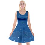 Sky Night Moon Clouds Crescent Reversible Velvet Sleeveless Dress
