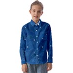 Sky Night Moon Clouds Crescent Kids  Long Sleeve Shirt