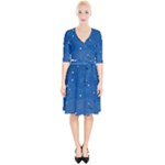 Sky Night Moon Clouds Crescent Wrap Up Cocktail Dress
