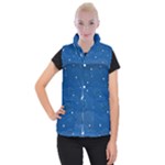 Sky Night Moon Clouds Crescent Women s Button Up Vest