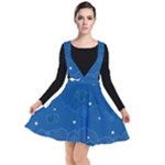 Sky Night Moon Clouds Crescent Plunge Pinafore Dress