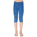 Sky Night Moon Clouds Crescent Kids  Capri Leggings 