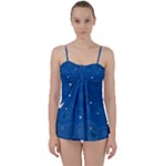 Sky Night Moon Clouds Crescent Babydoll Tankini Set