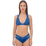 Sky Night Moon Clouds Crescent Double Strap Halter Bikini Set