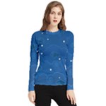 Sky Night Moon Clouds Crescent Women s Long Sleeve Rash Guard