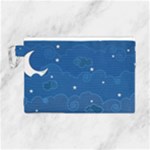 Sky Night Moon Clouds Crescent Canvas Cosmetic Bag (Large)