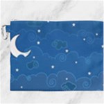 Sky Night Moon Clouds Crescent Canvas Cosmetic Bag (XXXL)