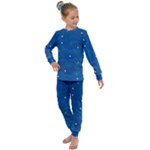 Sky Night Moon Clouds Crescent Kids  Long Sleeve Set 
