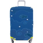 Sky Night Moon Clouds Crescent Luggage Cover (Large)