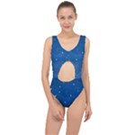 Sky Night Moon Clouds Crescent Center Cut Out Swimsuit
