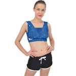 Sky Night Moon Clouds Crescent V-Back Sports Bra