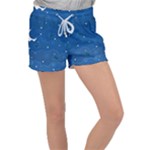 Sky Night Moon Clouds Crescent Women s Velour Lounge Shorts