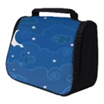 Sky Night Moon Clouds Crescent Full Print Travel Pouch (Small)