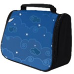 Sky Night Moon Clouds Crescent Full Print Travel Pouch (Big)