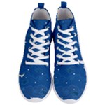 Sky Night Moon Clouds Crescent Men s Lightweight High Top Sneakers