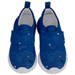 Sky Night Moon Clouds Crescent Kids  Velcro No Lace Shoes