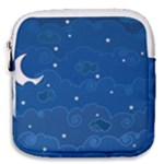 Sky Night Moon Clouds Crescent Mini Square Pouch