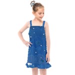 Sky Night Moon Clouds Crescent Kids  Overall Dress