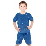 Sky Night Moon Clouds Crescent Kids  T-Shirt and Shorts Set