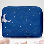 Sky Night Moon Clouds Crescent Make Up Pouch (Large)